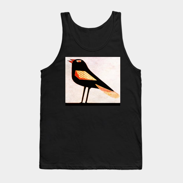 Simple Modern Pop Art Blackbird Tank Top by SodaArtStudio